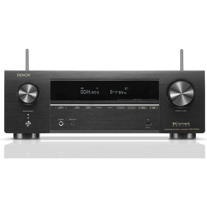 Denon AVRX1700H | 7.2 channel AV receiver - Home theater - 3D Audio - 8K - HEOS - 80 W / Channel - Black-SONXPLUS Thetford Mines