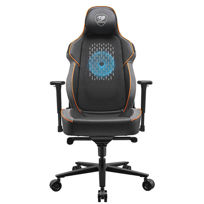 Cougar NxSys Aero | Play chair - Built-in 200mm fan - Scalloped bucket seat - Orange-SONXPLUS Thetford Mines