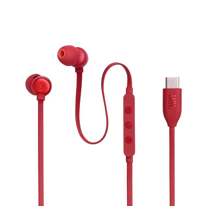 JBL Tune 310C | In-Ear Headphones - Wired - USB-C - 3 Button Remote - Red-SONXPLUS Thetford Mines