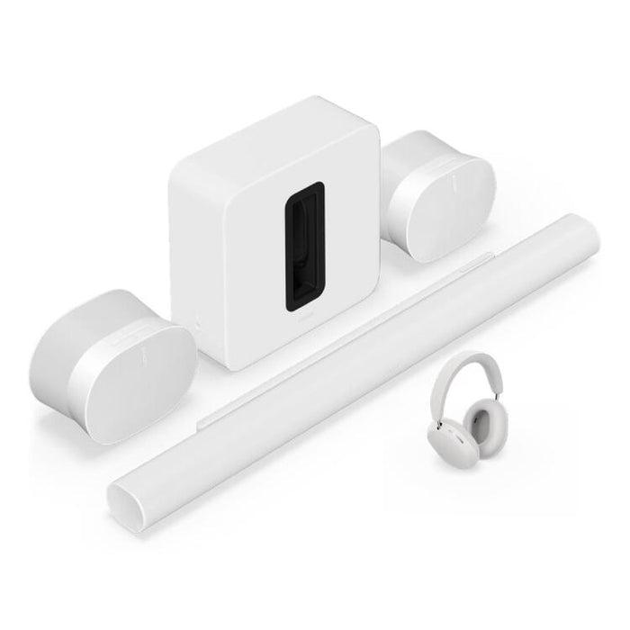 Sonos | Ensemble de divertissement personnel haut de gamme avec Arc Ultra - 9.1.4 Canaux + Ace + Sub 4 + 2 Era 300 - Blanc-SONXPLUS Thetford Mines
