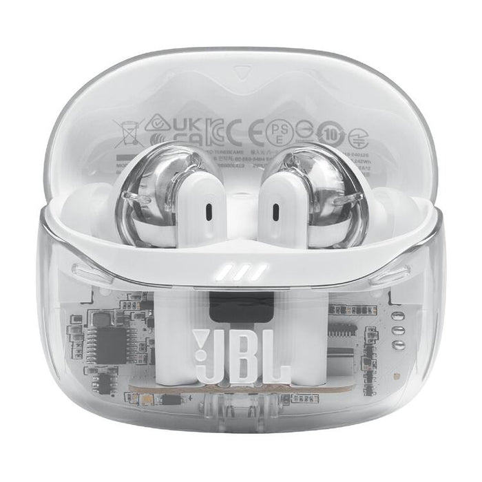 JBL Tune Beam 2 | Écouteurs intra-auriculaires - 100% Sans fil - Bluetooth - Smart Ambient - 6 Microphones - Blanc Fantôme