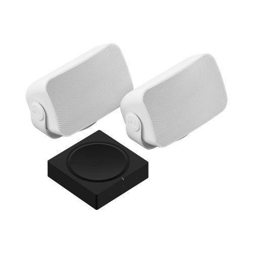 Sonos | Ensemble extérieur - Amp avec 2 Haut-parleurs Outdoor par Sonos et Sonance - Blanc-SONXPLUS Thetford Mines