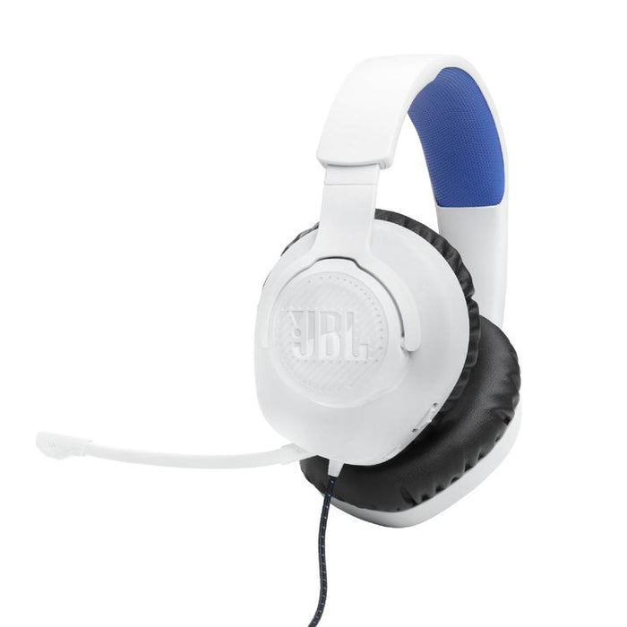 JBL Quantum 100P | Casque de jeu filaire circum-auriculaire - Pour Console Playstation - Blanc/Bleu-SONXPLUS.com