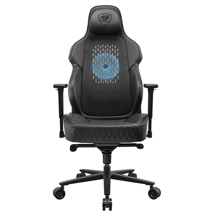 Cougar NxSys Aero | Play chair - Built-in 200mm fan - Scalloped bucket seat - Black-SONXPLUS Thetford Mines