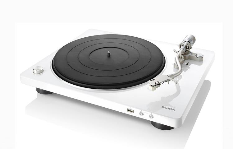 Denon DP-450USB | Hi-Fi turntable - USB port - "S" shaped tone arm - White-SONXPLUS.com