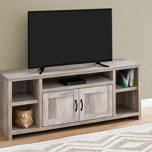 Monarch Specialties I 2742 | Meuble TV - 60" - Imitation bois - Taupe-SONXPLUS Thetford Mines