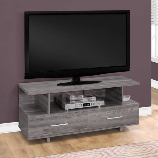 Monarch Specialties I 2608 | Meuble TV - 48" - 2 Tiroirs de rangement - Gris-SONXPLUS Thetford Mines