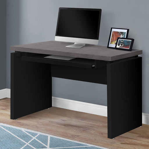 Monarch Specialties I 7439 | Meuble d'ordinateur - Compact - Grand plateau de clavier - Dessus gris - Noir-SONXPLUS Thetford Mines