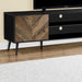 Monarch Specialties I 2781 | Meuble pour téléviseur 72'' - Base noir - Avec 2 portes simili-bois-SONXPLUS Thetford Mines