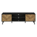 Monarch Specialties I 2781 | Meuble pour téléviseur 72'' - Base noir - Avec 2 portes simili-bois-SONXPLUS Thetford Mines