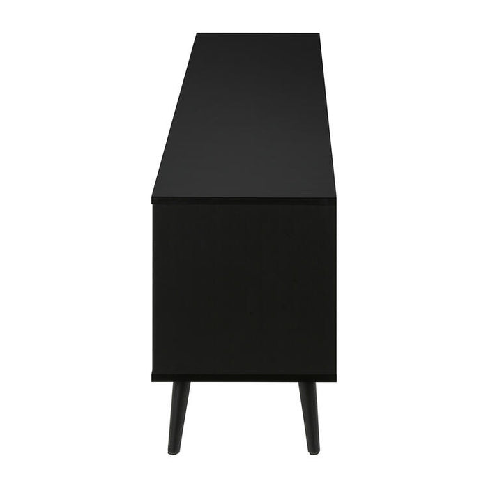 Monarch Specialties I 2781 | Meuble pour téléviseur 72'' - Base noir - Avec 2 portes simili-bois-SONXPLUS Thetford Mines