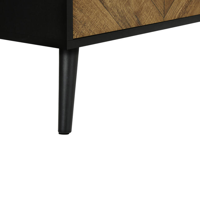 Monarch Specialties I 2781 | Meuble pour téléviseur 72'' - Base noir - Avec 2 portes simili-bois-SONXPLUS Thetford Mines