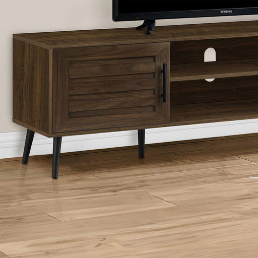 Monarch Specialties I 2717 | Meuble pour téléviseur 72'' - Simili-bois brun - Avec 2 portes-SONXPLUS Thetford Mines