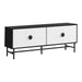 Monarch Specialties I 2732 | Meuble pour téléviseur 60'' - Base de métal noir - 2 portes blanches-SONXPLUS Thetford Mines