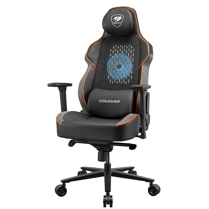 Cougar NxSys Aero | Play chair - Built-in 200mm fan - Scalloped bucket seat - Orange-SONXPLUS Thetford Mines