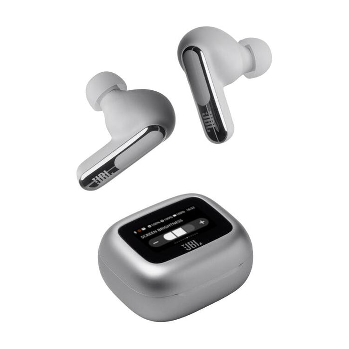 JBL Live Beam 3 | Écouteurs intra-auriculaires - Écran tactile LED 1,45" - Argent-SONXPLUS Thetford Mines
