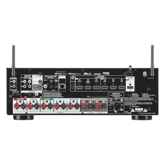 Denon AVR-S770H | Récepteur AV - 7.2 canaux - Cinéma maison - 8K - HEOS intégré - 75W - Noir-SONXPLUS Thetford Mines