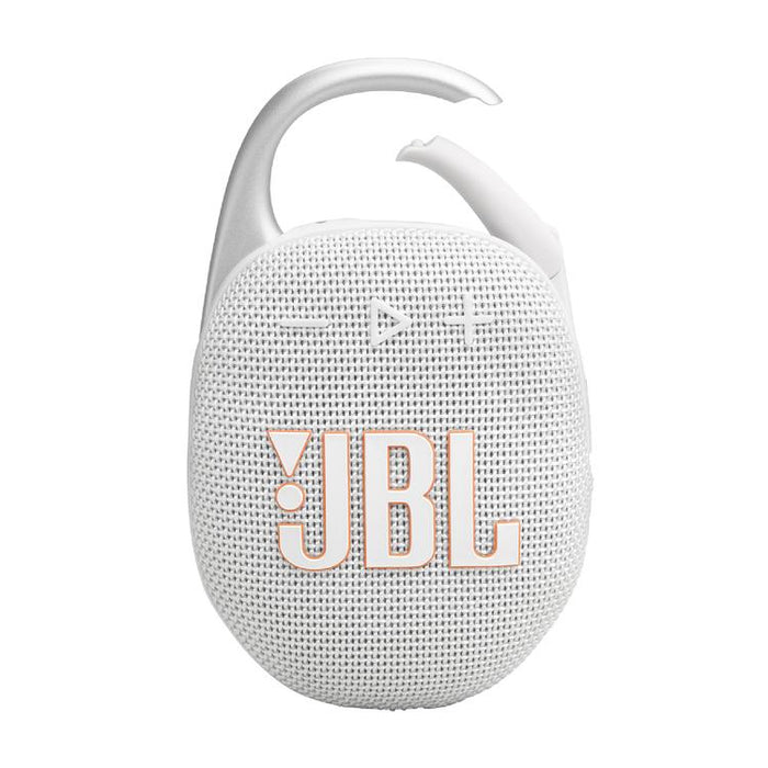 JBL Clip 5 | Haut-parleur à mousqueton portable - Bluetooth - IP67 - Blanc-SONXPLUS Thetford Mines