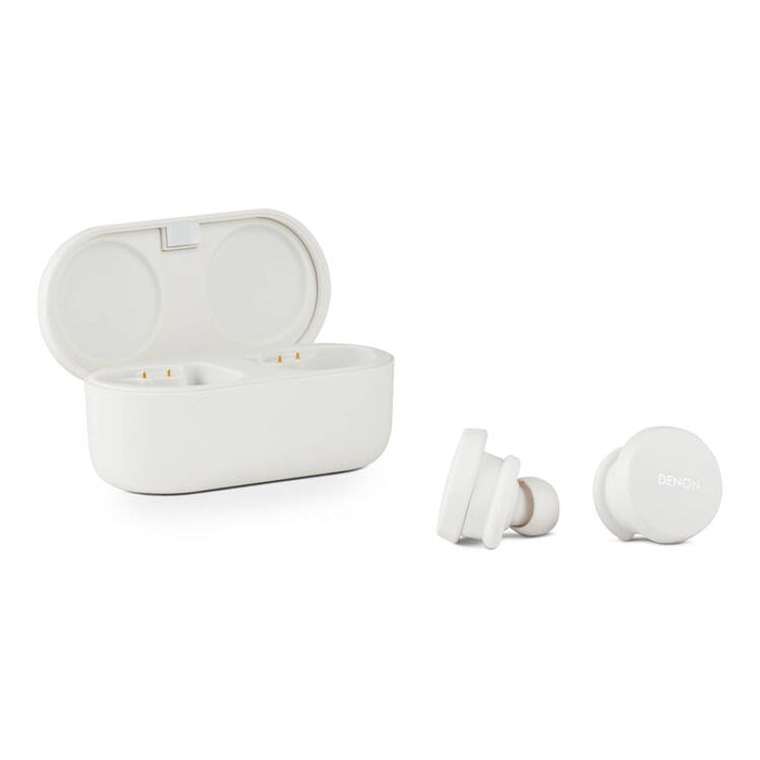 Denon PERL | Écouteurs intra-auriculaires - Sans fil - Bluetooth - Technologie Masimo Adaptive Acoustic - Blanc-SONXPLUS Thetford Mines