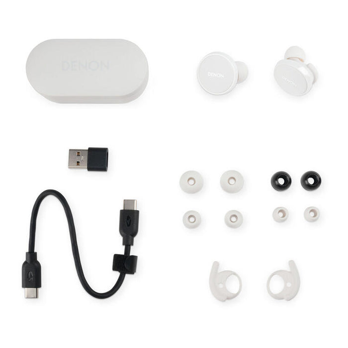 Denon PERL PRO | Écouteurs intra-auriculaires - Sans fil - Bluetooth - Technologie Masimo Adaptive Acoustic - Blanc-SONXPLUS Thetford Mines