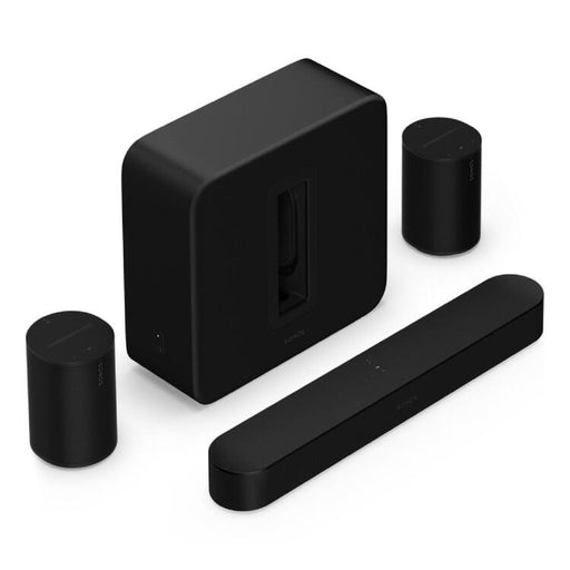 Sonos | Ensemble immersif haut de gamme avec Beam + Sub 4 + 2 Era 100 - Sans fil - Wi-Fi - Noir-SONXPLUS Thetford Mines