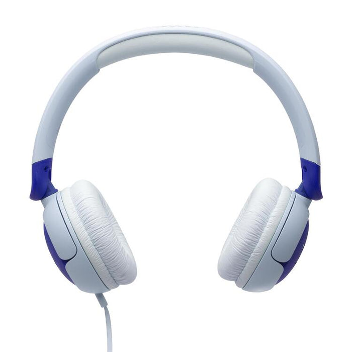 JBL JR320 | Écouteurs filaires circum-auriculaires pour enfant - JBL Safe Sound - Microphone - Bleu