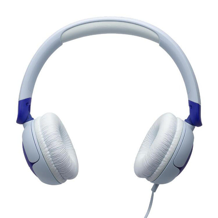 JBL JR320 | Écouteurs filaires circum-auriculaires pour enfant - JBL Safe Sound - Microphone - Bleu