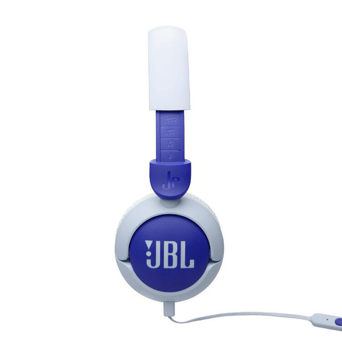 JBL JR320 | Écouteurs filaires circum-auriculaires pour enfant - JBL Safe Sound - Microphone - Bleu