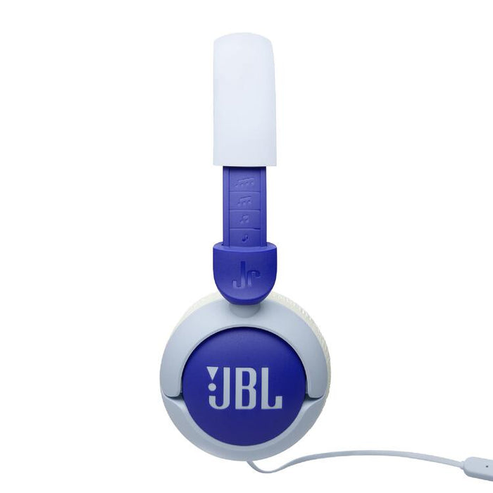 JBL JR320 | Écouteurs filaires circum-auriculaires pour enfant - JBL Safe Sound - Microphone - Bleu