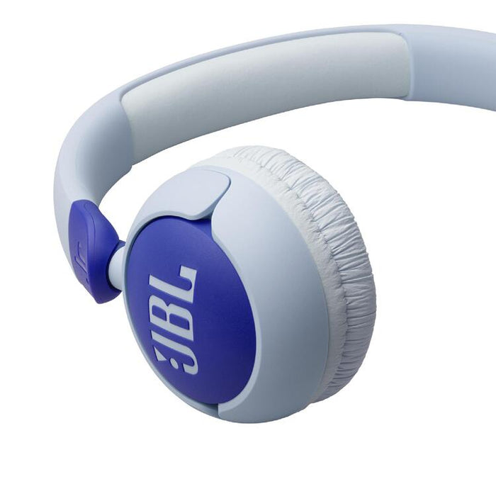 JBL JR320 | Écouteurs filaires circum-auriculaires pour enfant - JBL Safe Sound - Microphone - Bleu