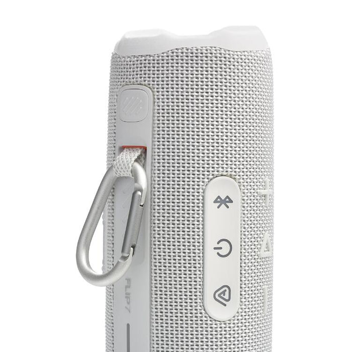 JBL Flip 7 | Haut-parleur portable - Bluetooth - Étanche - Jusqu'à 14 heures d'autonomie - Blanc | Sonxplus Thetford Mines