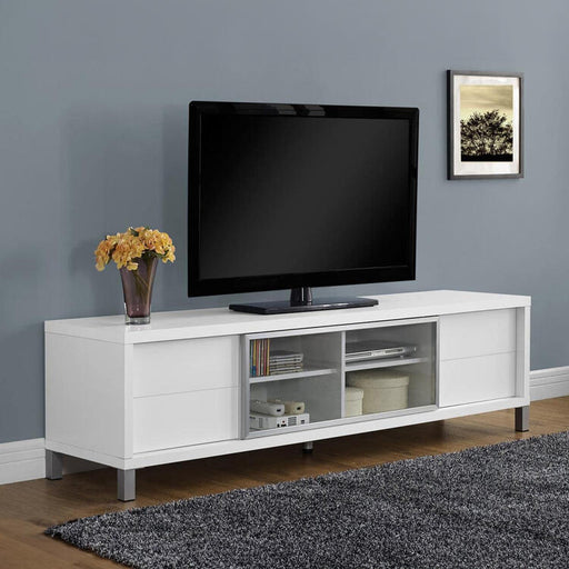 Monarch Specialties I2537 | Meuble Téléviseur - 70" - Blanc-SONXPLUS Thetford Mines