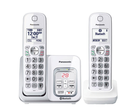 Panasonic KX-TGD592W | Téléphone sans fil - 2 combinés - Liaison cellulaire - Répondeur - Bluetooth - Blanc-SONXPLUS Thetford Mines