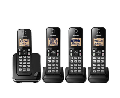 Panasonic KX-TGC384B | Téléphone sans fil - 4 combinés - Noir-SONXPLUS Thetford Mines