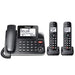 Panasonic KXTGF872B | Combo téléphone sans fil - 1 combiné fixe et 2 combinés sans fil - Répondeur - Noir-SONXPLUS Thetford Mines