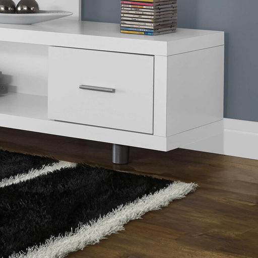 Monarch Specialties I2573 | Meuble TV - 60" - 1 Tiroir - Blanc-SONXPLUS Thetford Mines