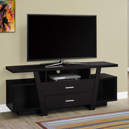 Monarch Specialties I2720 | Meuble TV - 60" - 2 Tiroirs de rangement - Espresso-SONXPLUS Thetford Mines