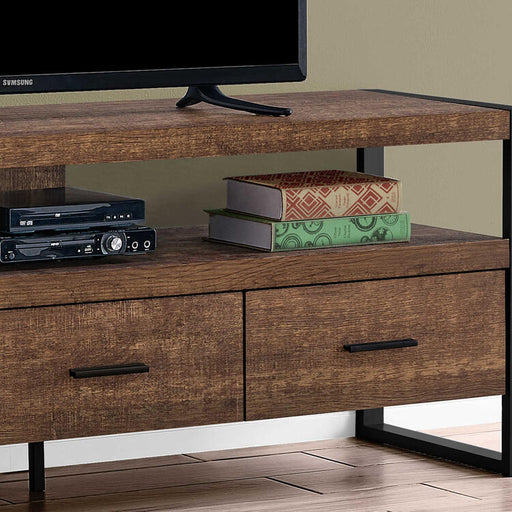 Monarch Specialties I2820 | Meuble TV - 60" - 3 Tiroirs - Brun foncé-SONXPLUS Thetford Mines