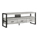 Monarch Specialties I2821 | Meuble TV - 60" - 3 Tiroirs - Gris-SONXPLUS Thetford Mines