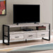 Monarch Specialties I2822 | TV stand - 60" - 3 Drawers - Taupe-SONXPLUS Thetford Mines