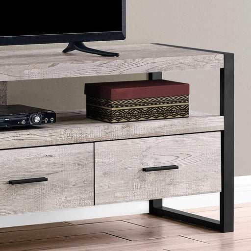 Monarch Specialties I2822 | Meuble TV - 60" - 3 Tiroirs - Taupe-SONXPLUS Thetford Mines