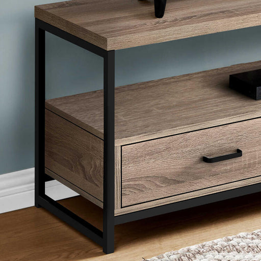 Monarch Specialties I2872 | Meuble TV - 48" - 2 Tiroirs de rangement - Taupe foncé-SONXPLUS Thetford Mines