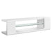 Monarch Specialties I3535 | Meuble TV - 60" - 1 Tablette en verre - Blanc-SONXPLUS Thetford Mines