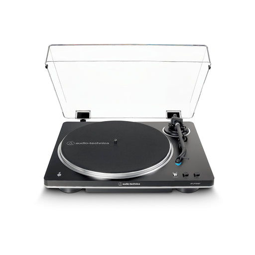 Audio-Technica AT-LP70XBTBS | Table tournante Stéréo - Sans fil - Bluetooth - Entraînement par courroie - Entièrement automatique - Noir/Argent | 01 | Sonxplus Thetford Mines