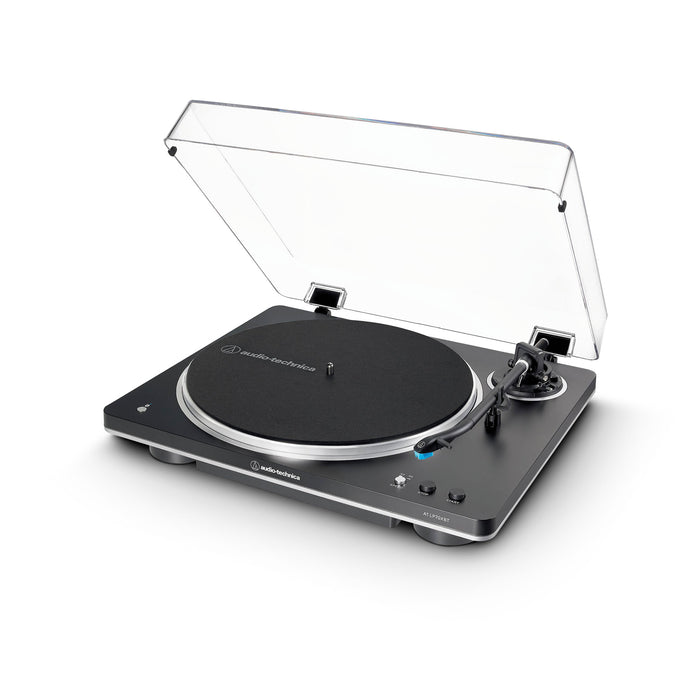 Audio-Technica AT-LP70XBTBS | Table tournante Stéréo - Sans fil - Bluetooth - Entraînement par courroie - Entièrement automatique - Noir/Argent | 02 | Sonxplus Thetford Mines