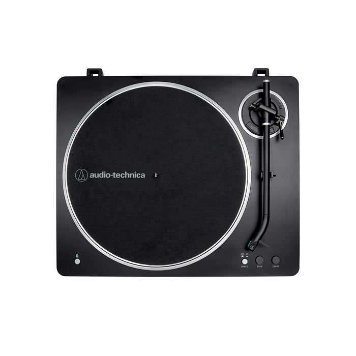 Audio-Technica AT-LP70XBTBS | Table tournante Stéréo - Sans fil - Bluetooth - Entraînement par courroie - Entièrement automatique - Noir/Argent | 03 | Sonxplus Thetford Mines
