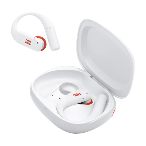 JBL Endurance Peak 4 | In-Ear Headphones - TwistLock  - White/Orange | 02 | Sonxplus Thetford Mines
