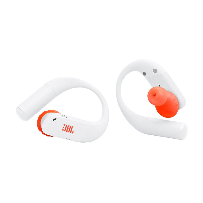 JBL Endurance Peak 4 | In-Ear Headphones - TwistLock  - White/Orange | 03 | Sonxplus Thetford Mines