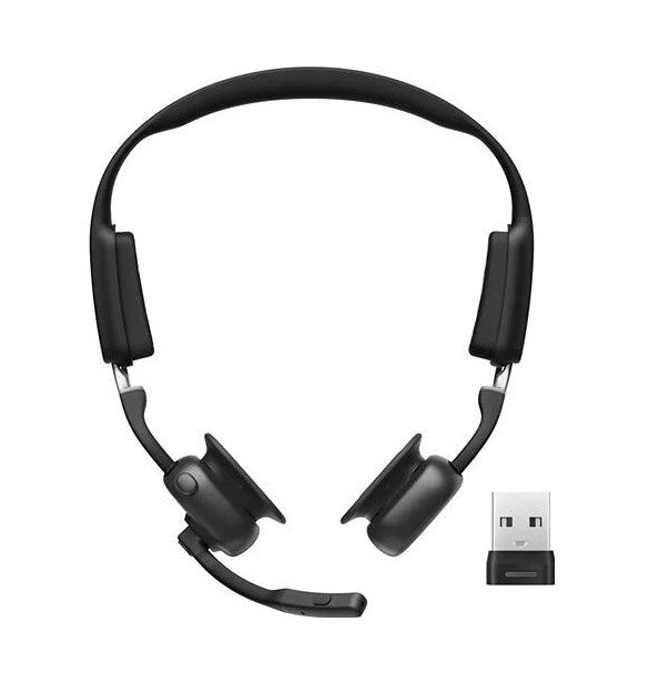 Shokz OpenMeet USB-A | Casque stéréo Bluetooth - 15 Heures d'autonomie - Noir