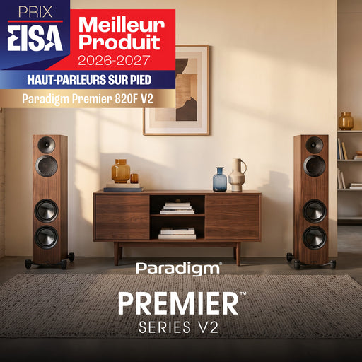 Paradigm Premier 820F V2 | Haut-Parleurs Tour - Noyer - Paire | 02 | Sonxplus Thetford Mines